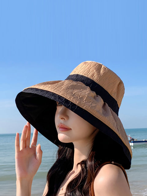 Women Summer Colorblock Sunproof Sun Hat