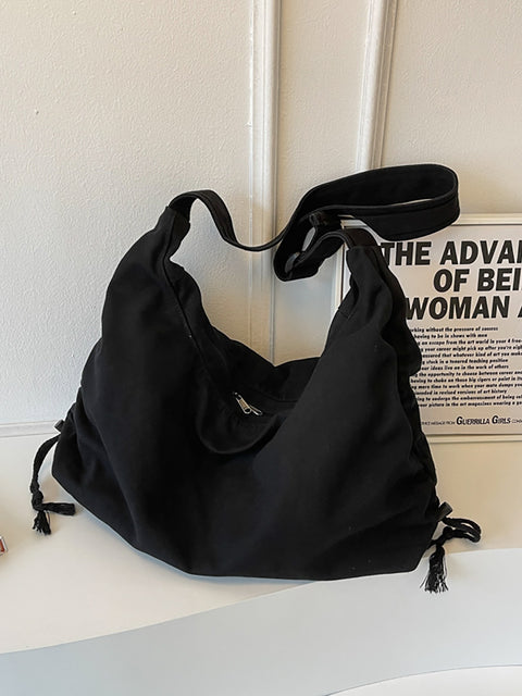 Bolso Cossbody de lona de gran capacidad, informal, liso para mujer