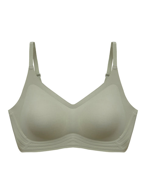 Sujetador push-up de una pieza de color puro informal para mujer