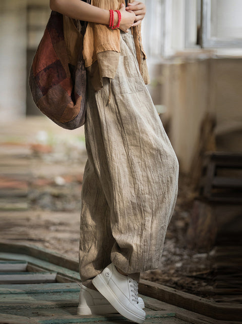 Pantalones bombachos holgados con efecto tie-dye vintage para mujer