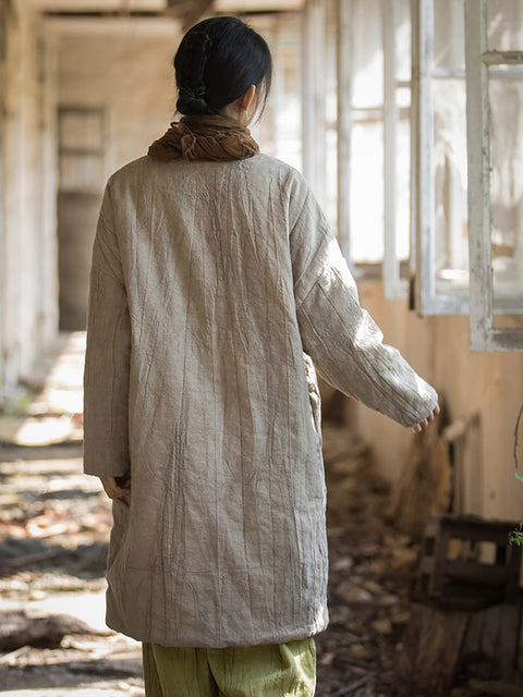 Mujeres Ettnic Winter Sólido acolchado