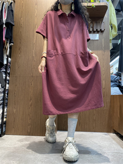 Vestido tipo túnica de lino 100 % vintage de otoño para mujer, de talla grande y acolchado