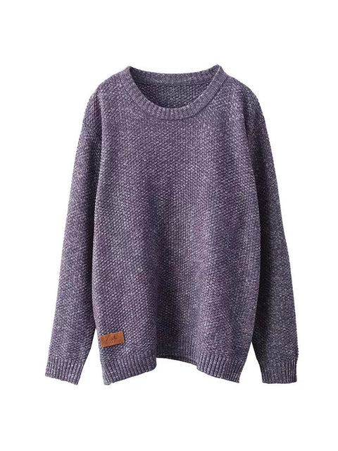 Sudadera informal de algodón con cuello redondo y rayas en bloques de colores para mujer, otoño