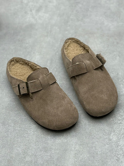 Pantuflas Birkenstock de piel auténtica con forro polar para mujer