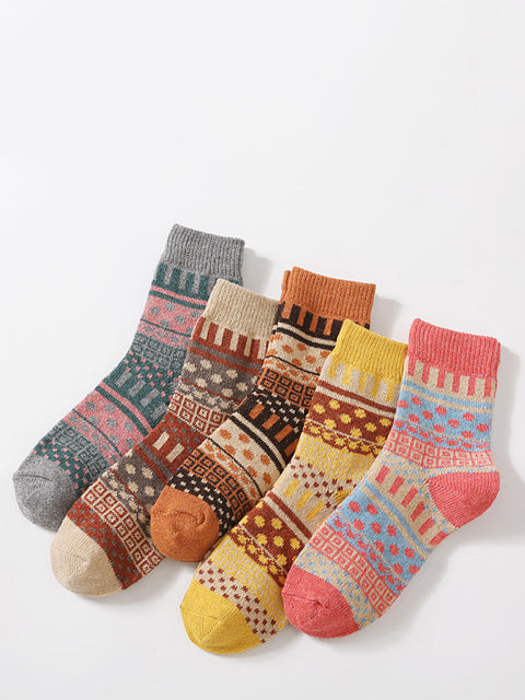 5 Pairs Women Winter Thicken Socks